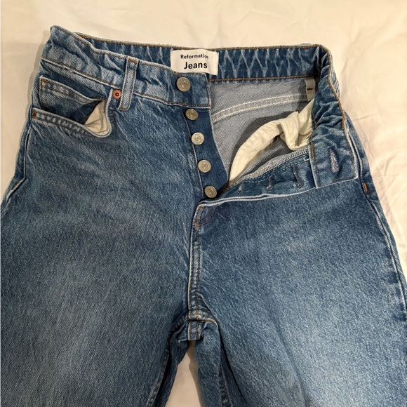 Reformation High Rise Jeans - Classic Blue - Picture 3 of 11